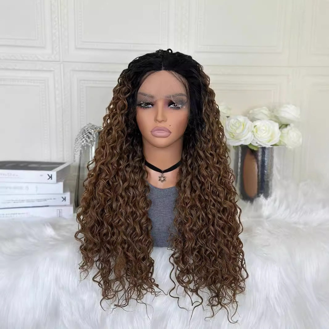 Curly Wig with Rose Net