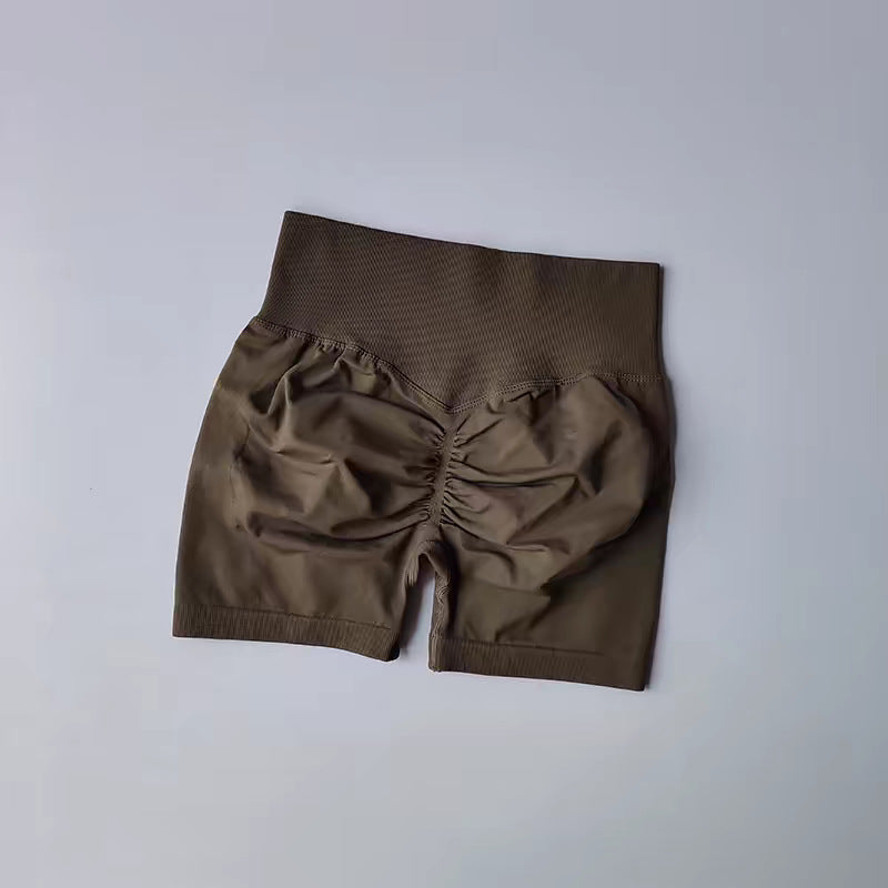 High-Waisted Sports Shorts for Yoga and Running