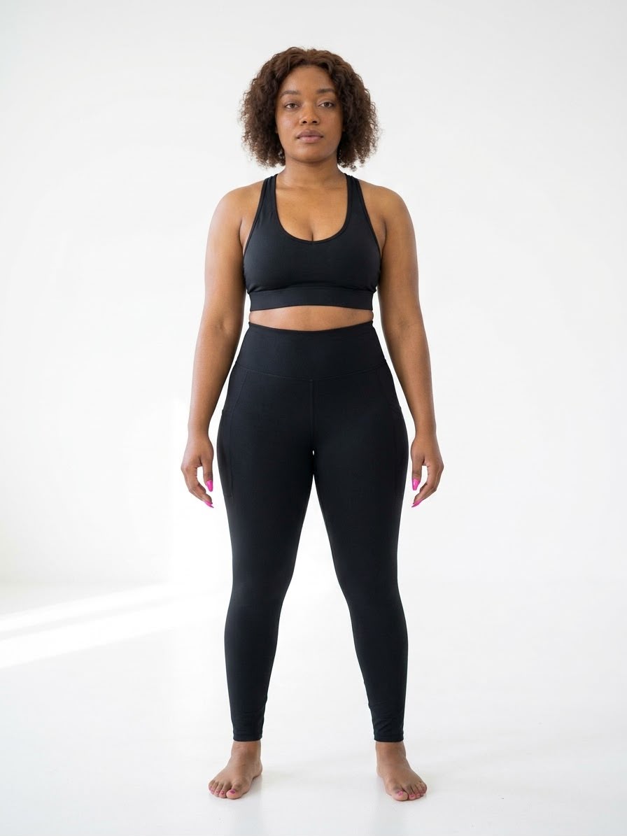 Women High-Waisted Gym Tights with Side Pockets
