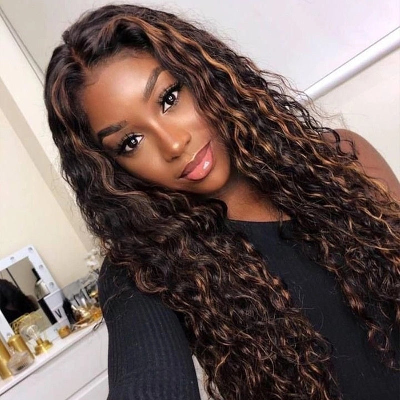 Curly Wig with Rose Net